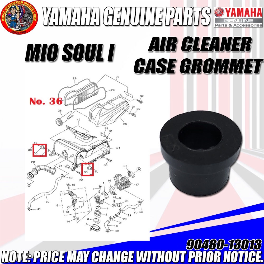 Mio Soul I Gravis Gear S Fazzio Air Cleaner Case Grommet Ygp