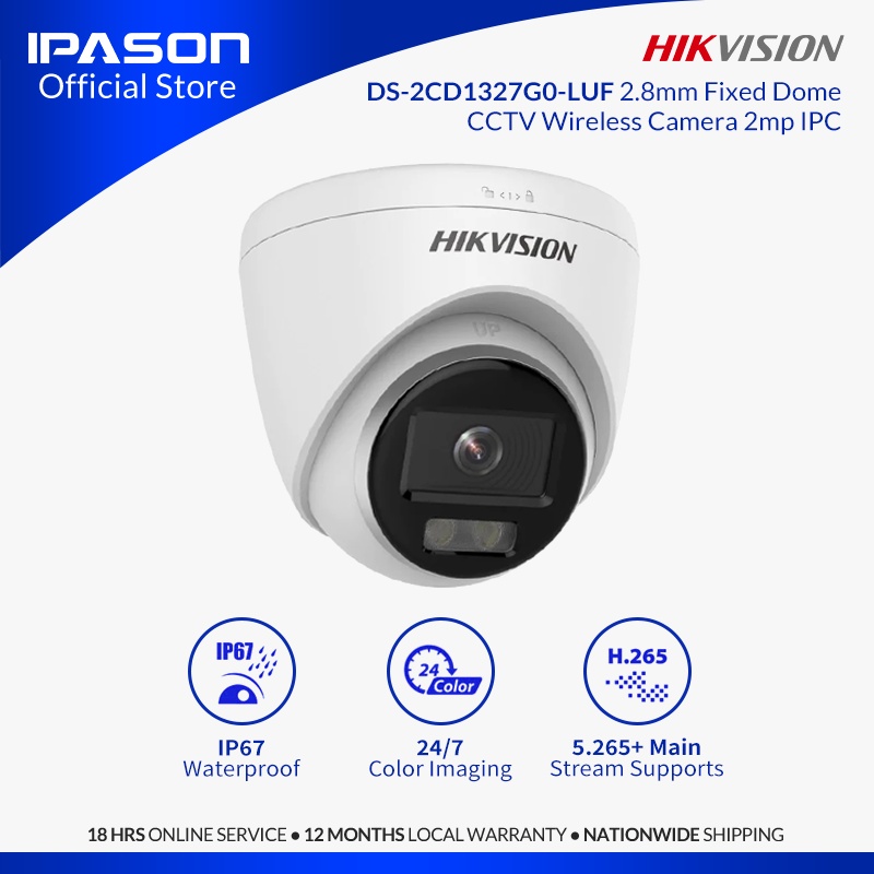 Hikvision Ds Cd G Luf Mm Fixed Dome Cctv Wireless Camera Mp