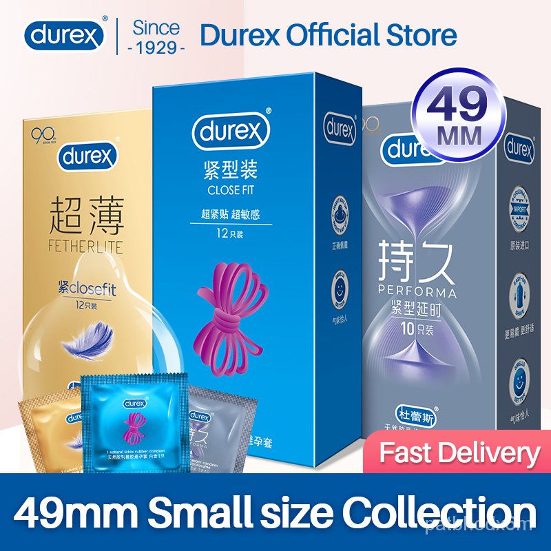 Durex Condoms 49MM Close Fit Tighter Together Adult Sex Toys Natural