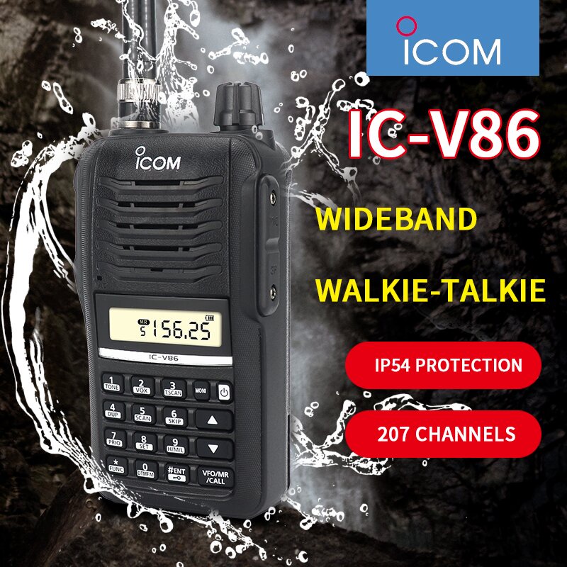 ICOM V86 7 Watts Portable Two Way Radio VHF Walkie Talkie Long Range