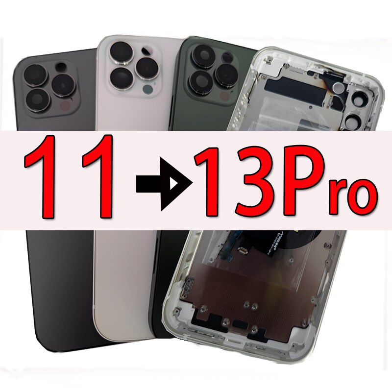 Shiny Stainless Steel Battery Cover For Iphone Housing Like Pro