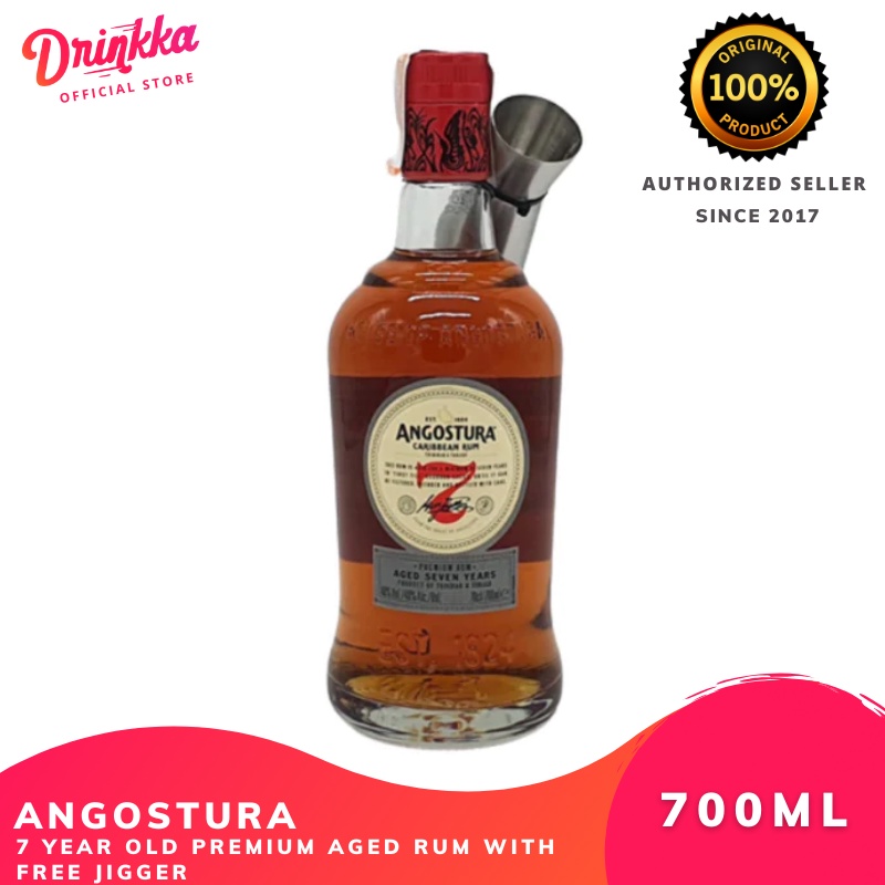 Angostura 7 Year Old Premium Aged Rum With FREE Jigger 700ml Shopee