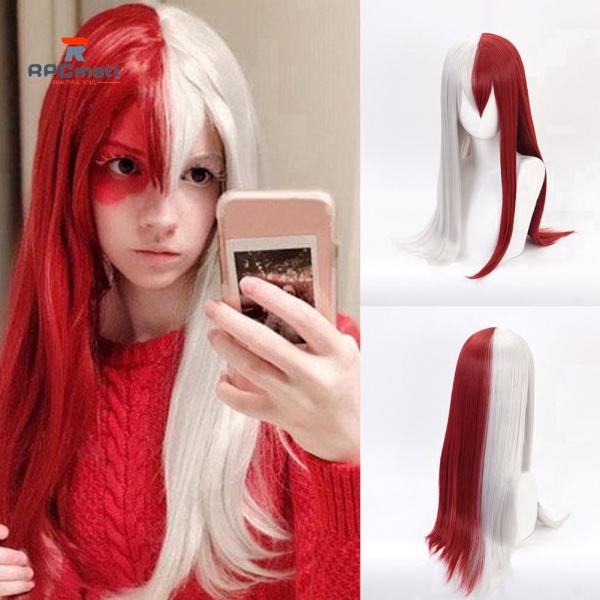 My Hero Academy Todoroki Shoto Genderbend Cosplay Wig Long Straight