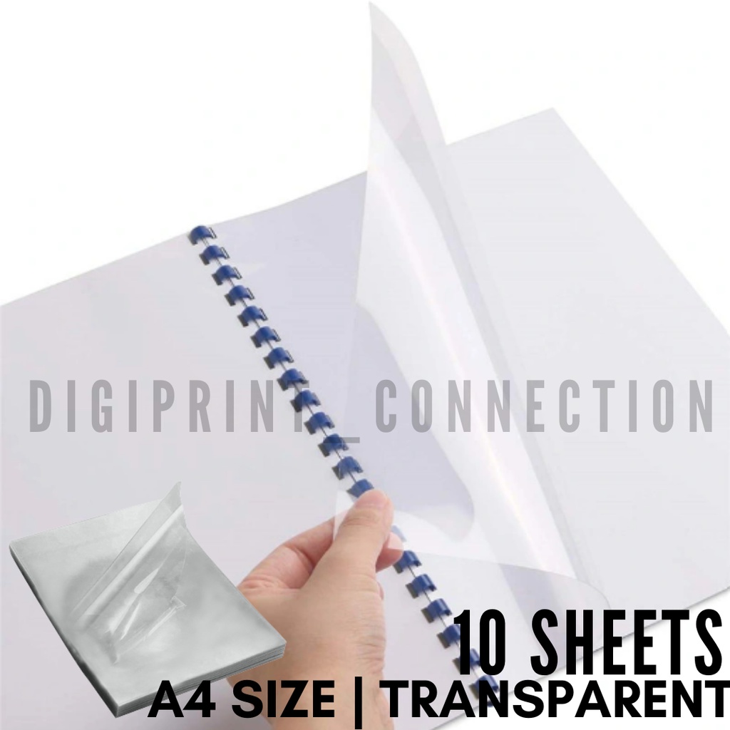 100pcs PVC Binding Cover Clear 200 Microns A4 Short Legal PP