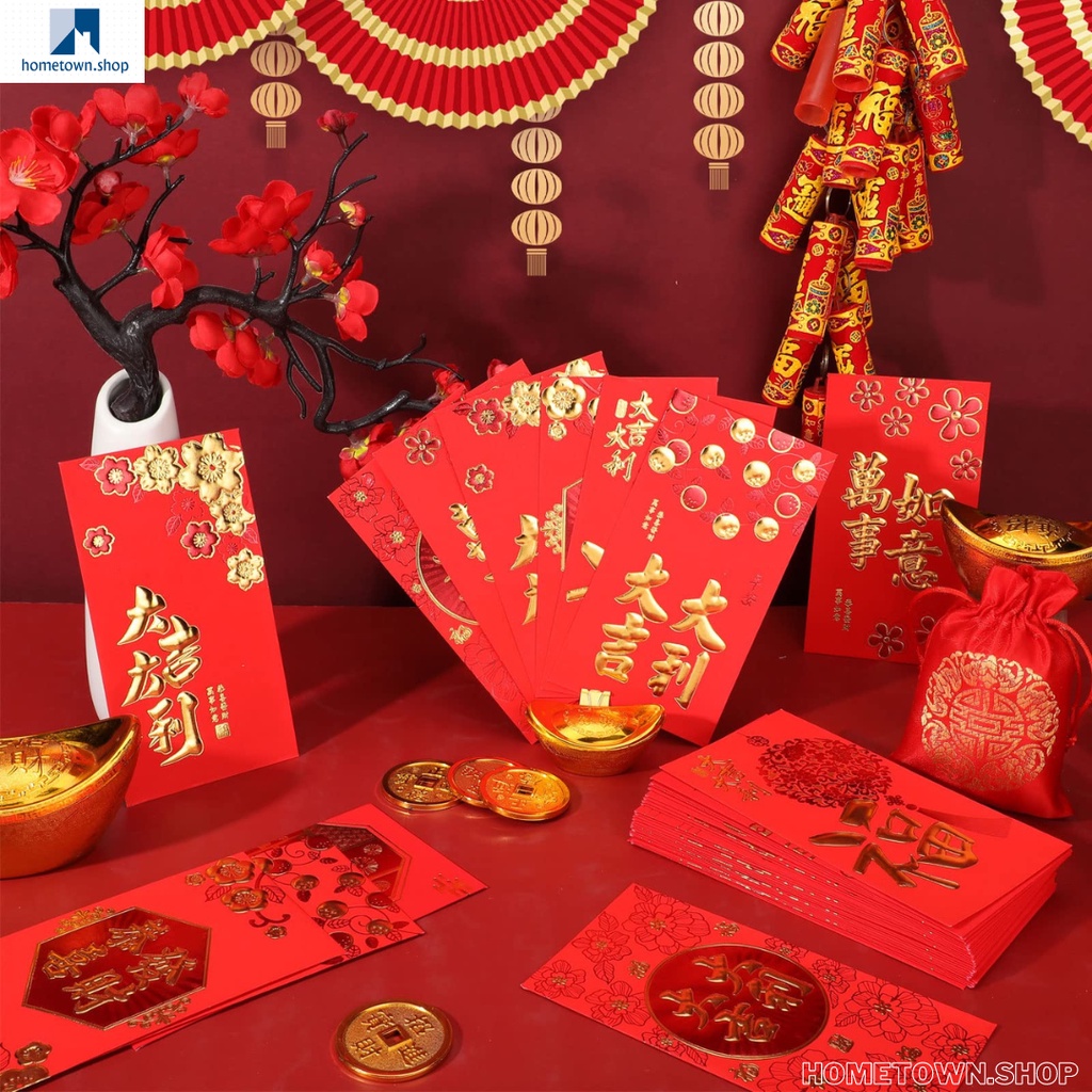 Red Envelope 1 PACK 10 Pieces Angpao Chinese Envelope Special Lucky Red