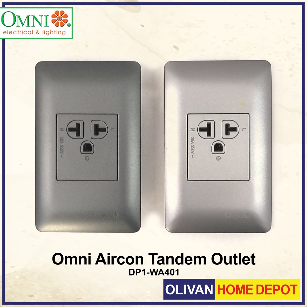 Omni Aircon Tandem Outlet In Titanium Graphite Ampere Dp Wa