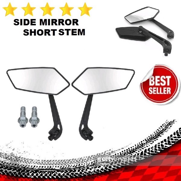 Honda Click Side Mirror Short Stem Color Black Motorcycle