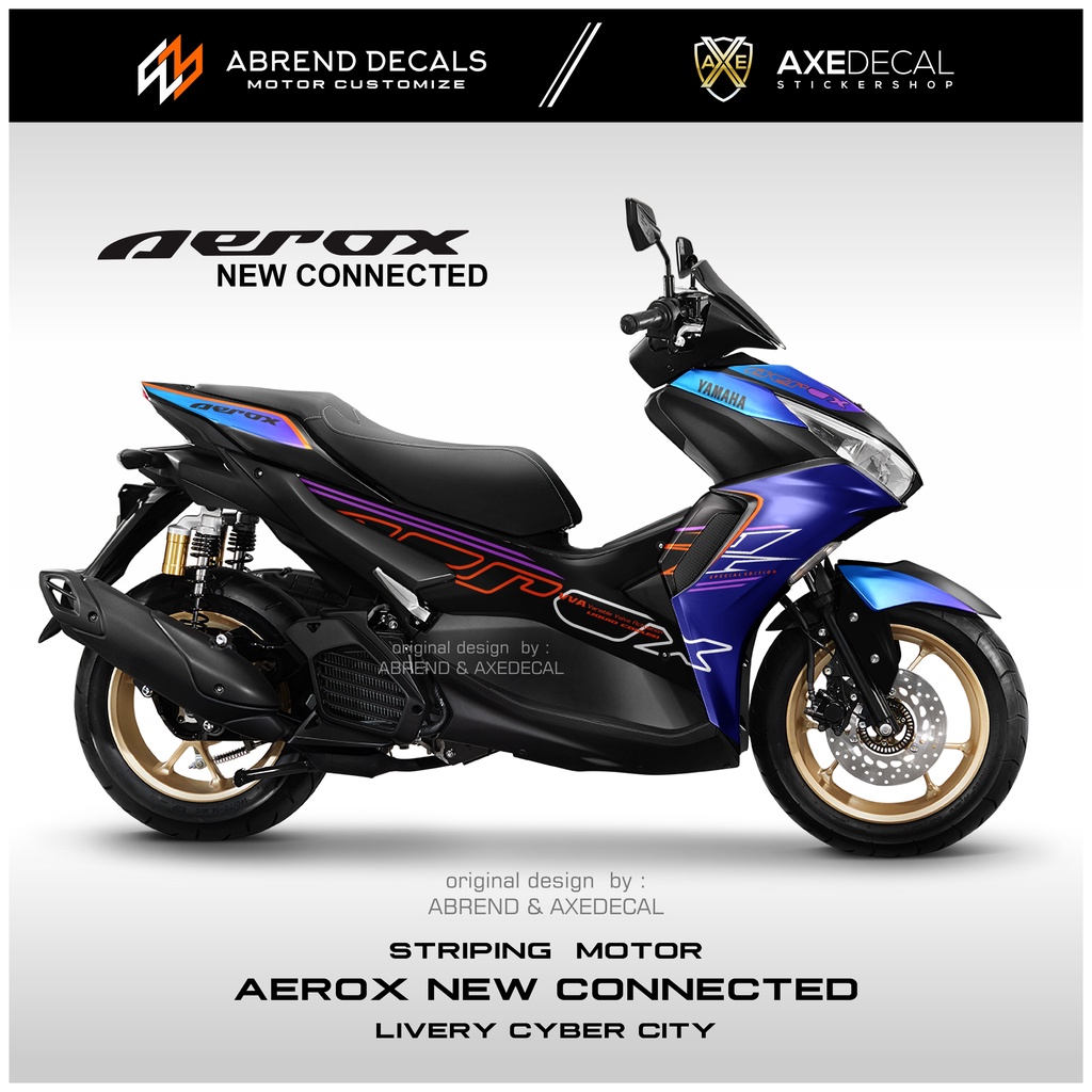 Aerox Striping New Connected Cyber City New Yamaha Aerox Motorcycle