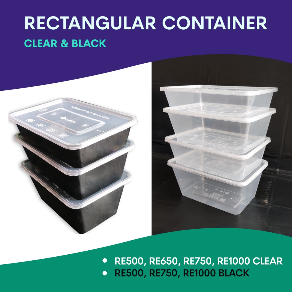 Microwaveable Container RE500 RE650 RE750 RE1000 CLEAR SERRIES AND