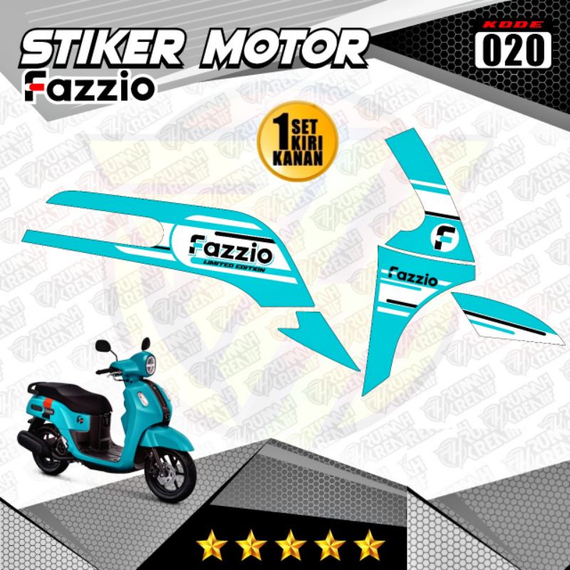 PUTIH Decal Sticker Striping Variation Yamaha Fazzio 125 Yamaha