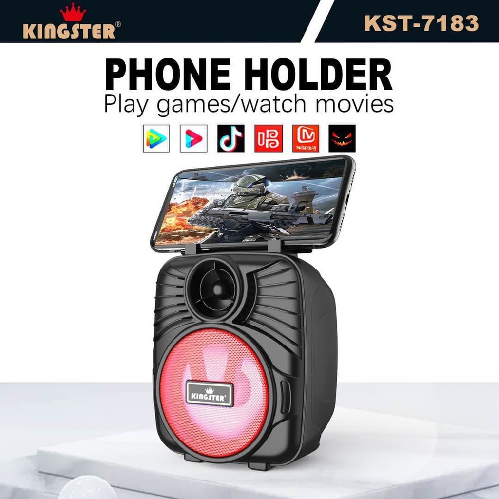 Kingster Kst Inch Wireless Bluetooth Portable Led Speaker With