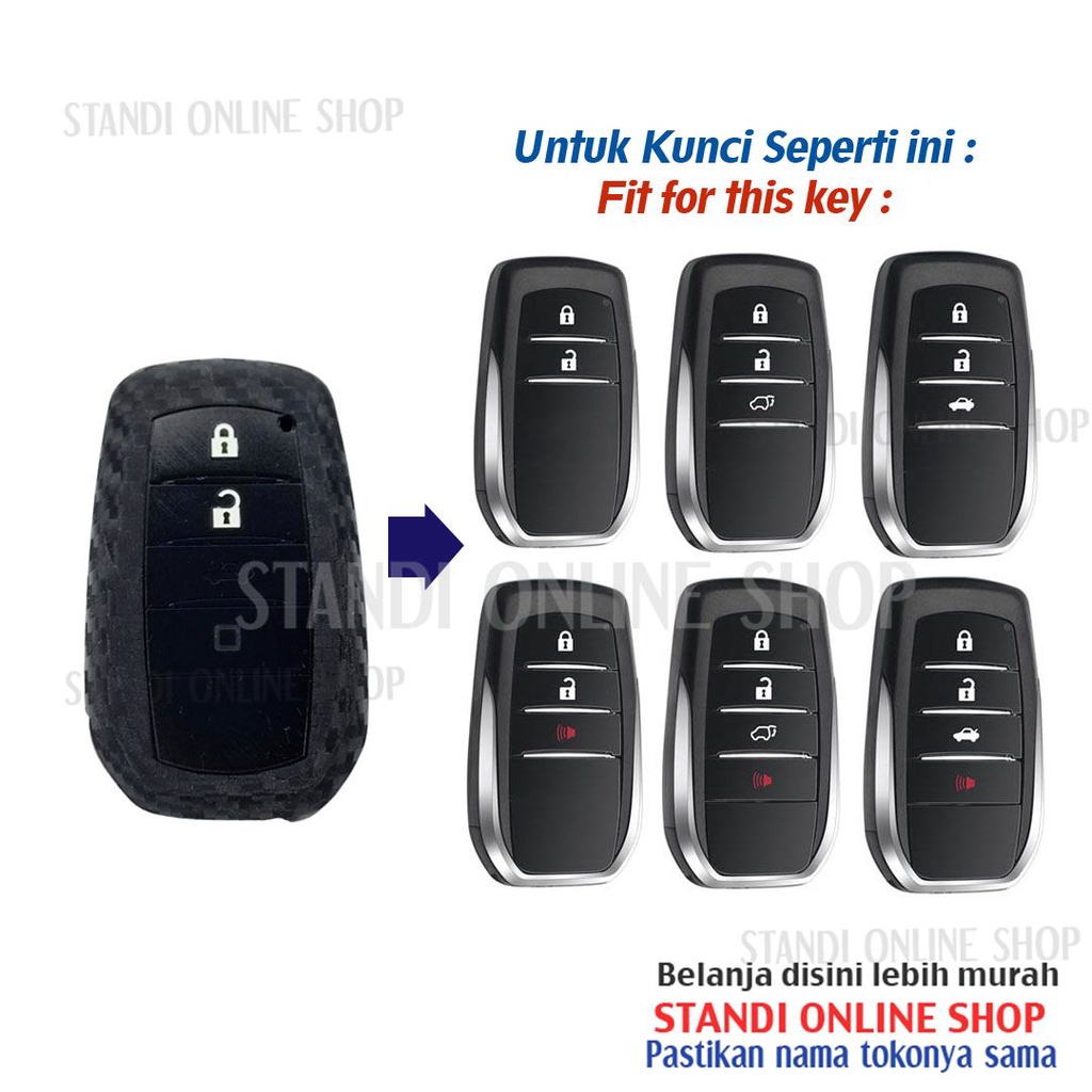 Remote Carbon Smartkey Silicone Key Cover Toyota Innova Reborn Venturer