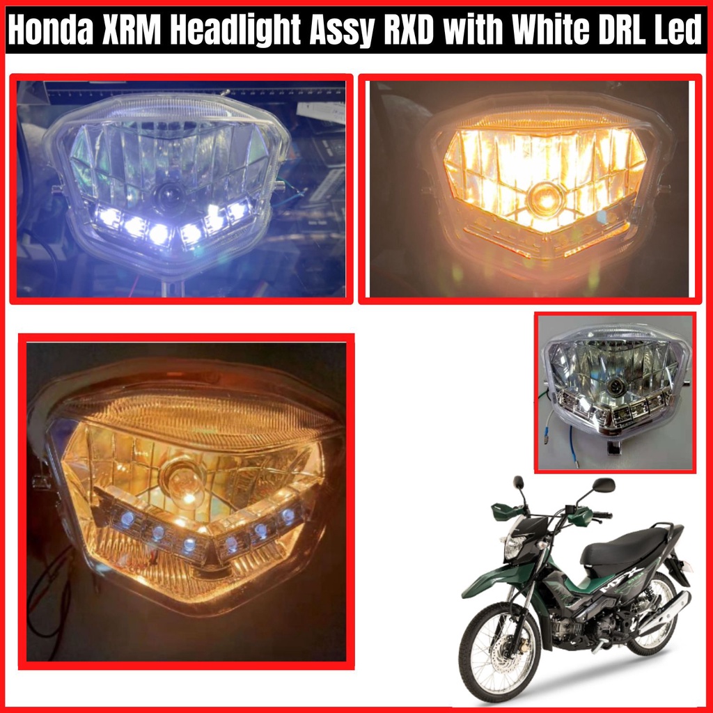 Motorcycle Honda Xrm Assy Rxd Xrm Xrm Head Lights With White Drl