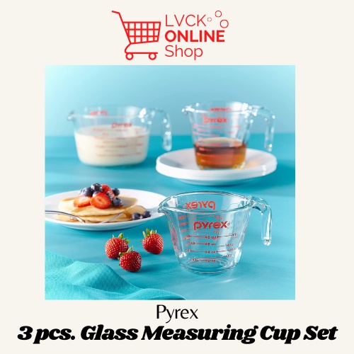 Pyrex Piece Glass Measuring Cup Set Shopee Philippines