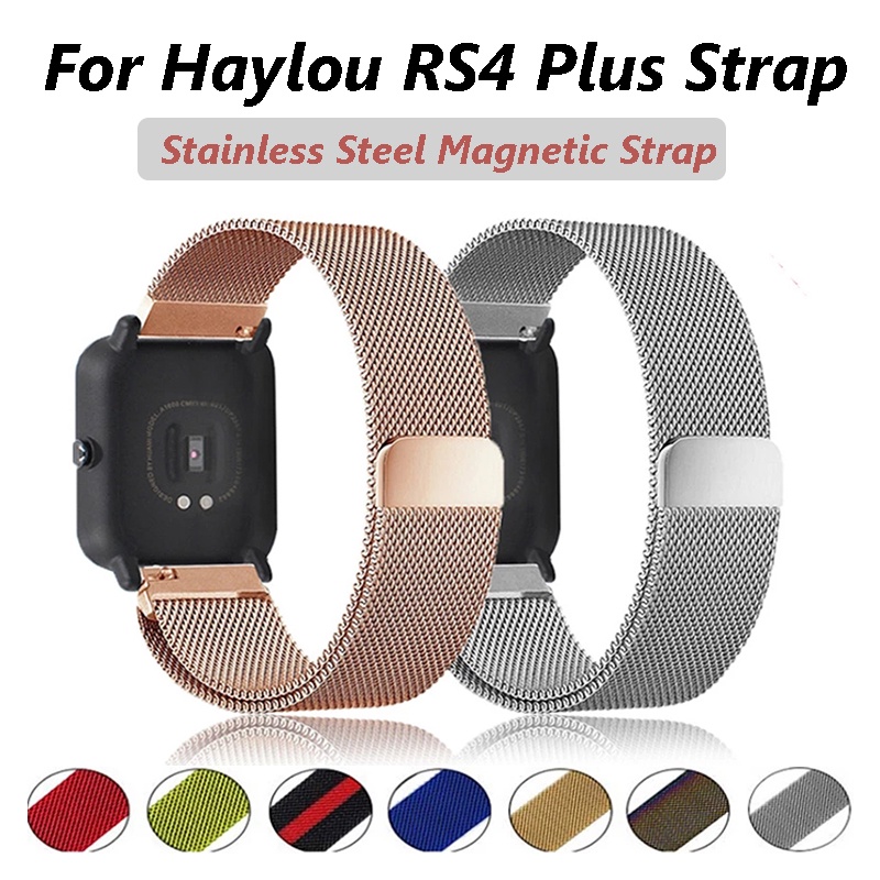 Magnetic Strap For Haylou RS5 RS4 RS4 Plus Matal Band For 20mm