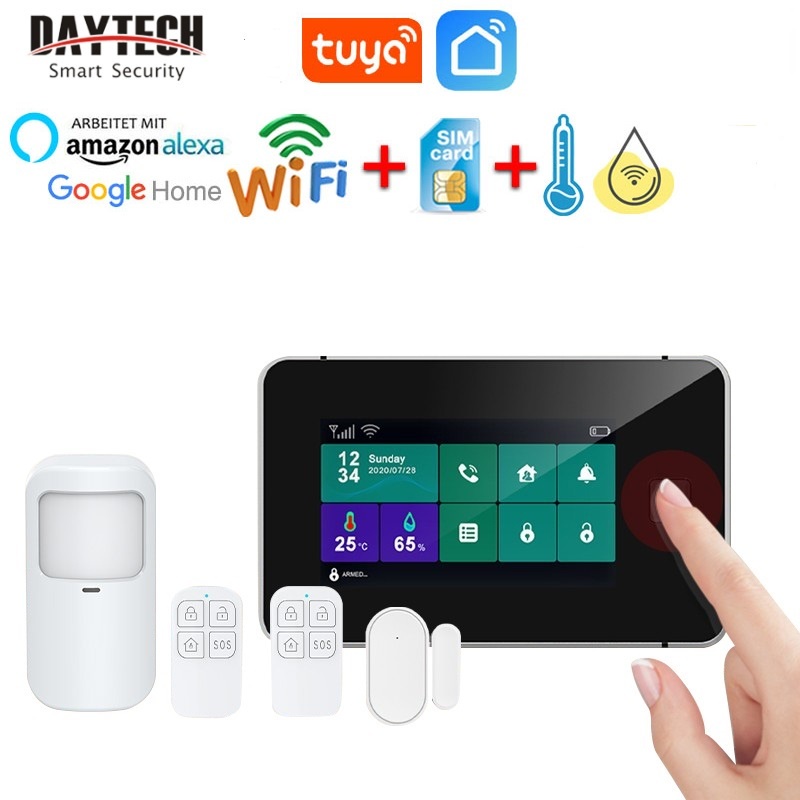 Daytech TuyaSmart Wifi GSM Alarm System Home Burglar Alarm Temperature