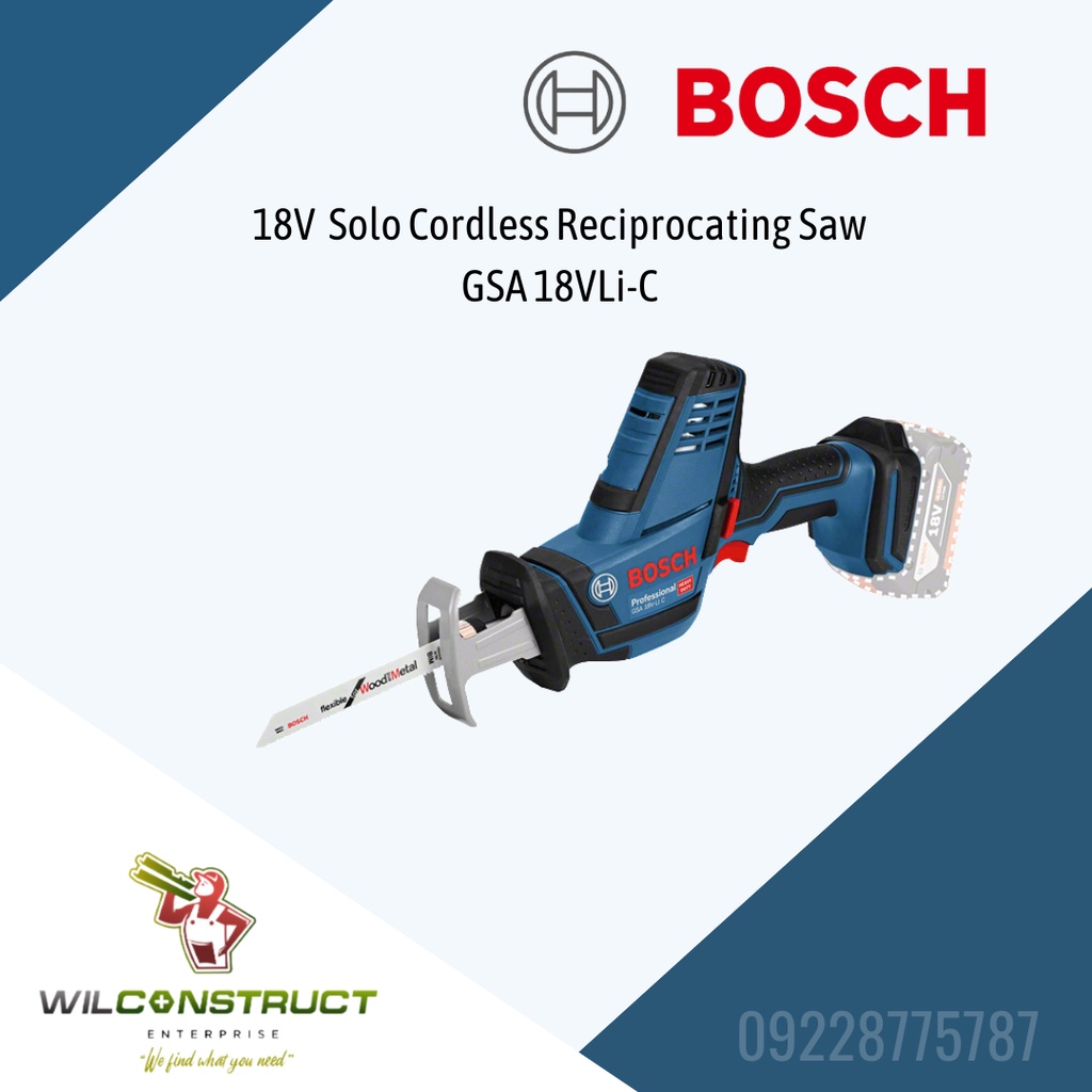 Bosch V Solo Cordless Reciprocating Saw Gsa V Li C Shopee