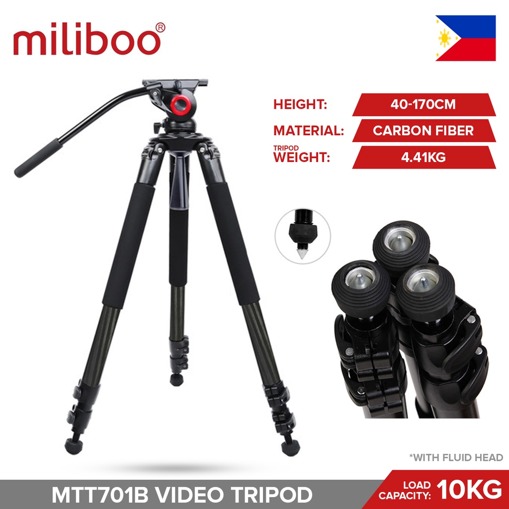 Miliboo Mtt A Mtt B Professional Aluminum Carbon Fiber Video Tripod