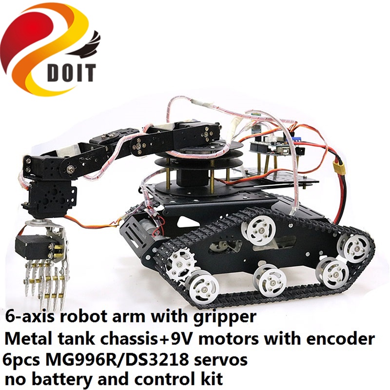 Szdoit Full Metal 6 Axis Robot Arm With Gripper Y100 Smart Tank