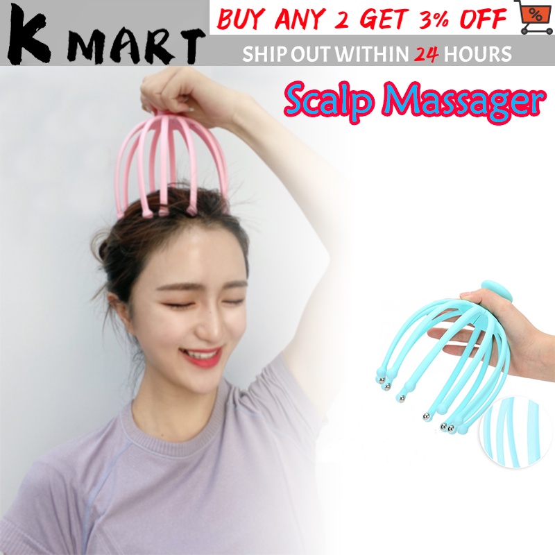 12 Claws Octopus Head Massager Scalp Relaxation Relief Body Massager