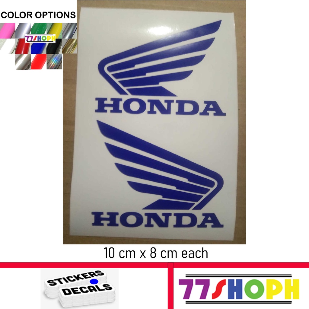 Decal Cut Out Vinyl Sticker For Honda Wings Pair Shopee Philippines