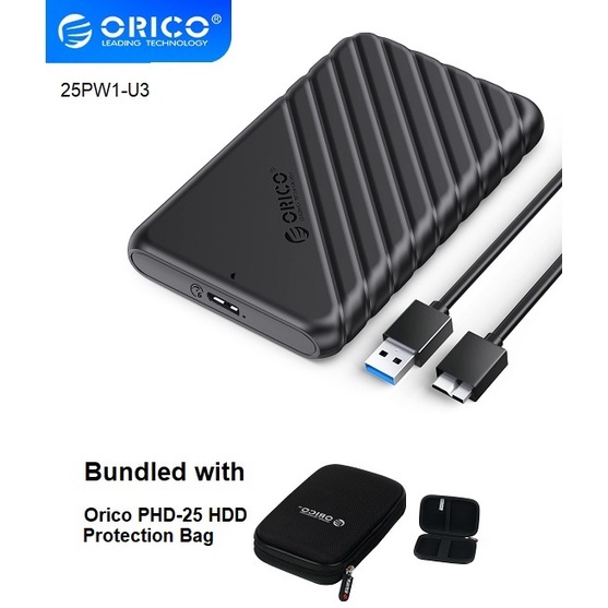 ORICO 25PW1 U3 2 5 Inch USB3 0 Micro B HDD Enclosure Black With Orico