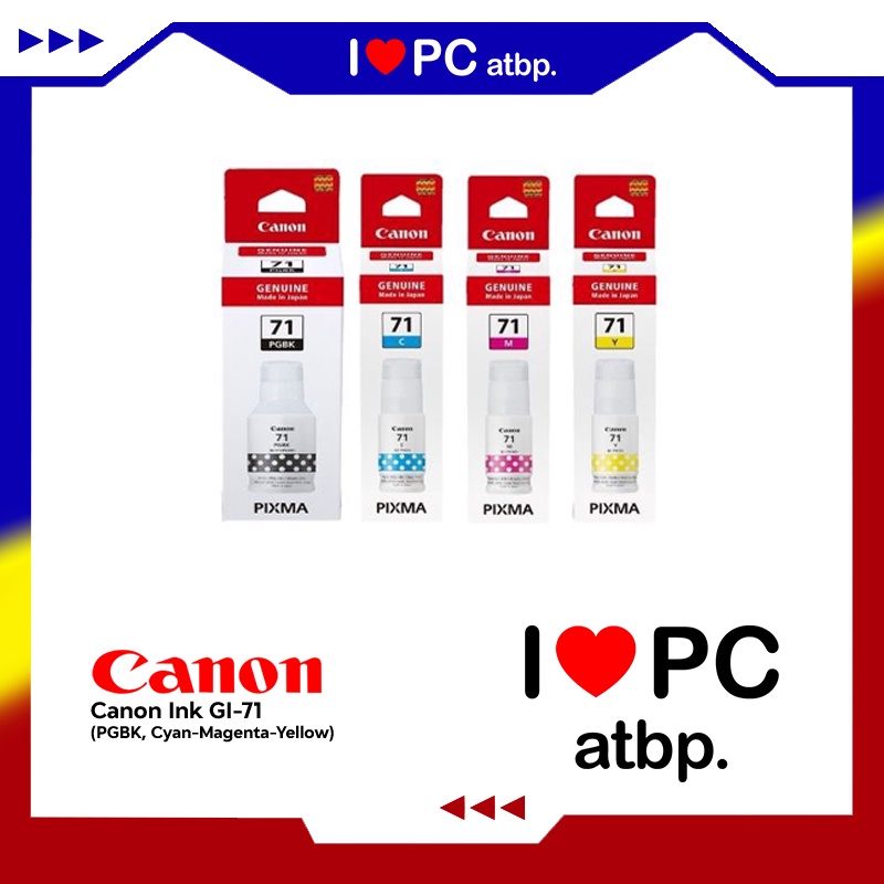 Canon Ink Gi Pgbk Cyan Magenta Yellow Shopee Philippines