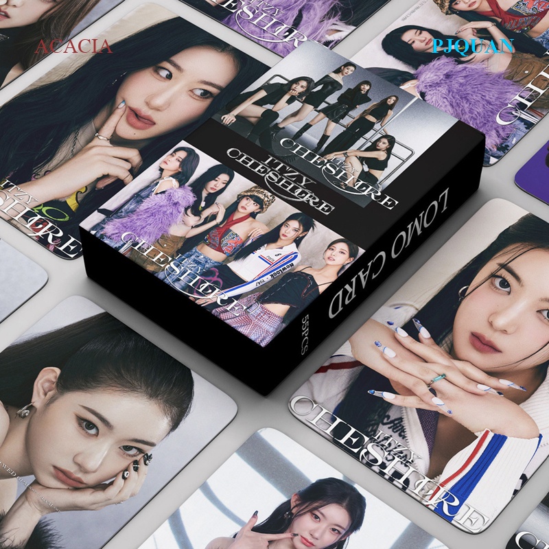 PJQUAN 55pcs Set Kpop Itzy Lomo Cards Best Friends Forever Greeting