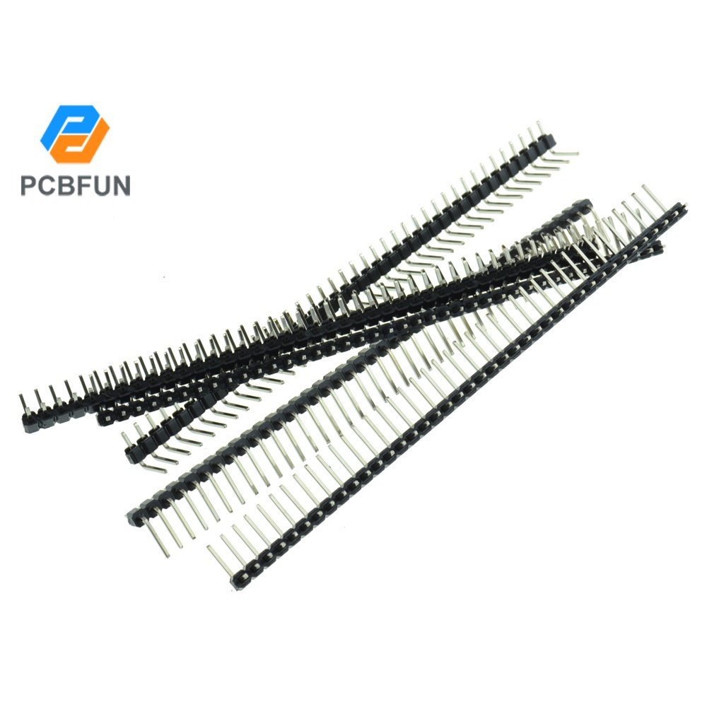 Pcbfun Mm X Pin Male Single Row Right Angle Header Strip