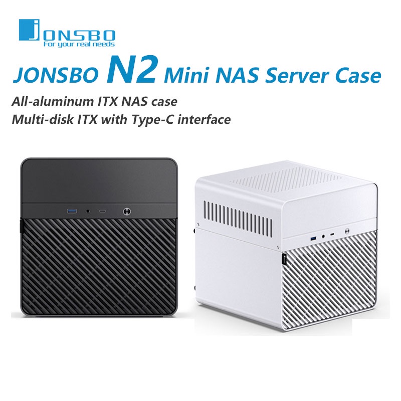 JONSBO N2 ITX Mini NAS Server Small Case All In One Aluminum Suitcase