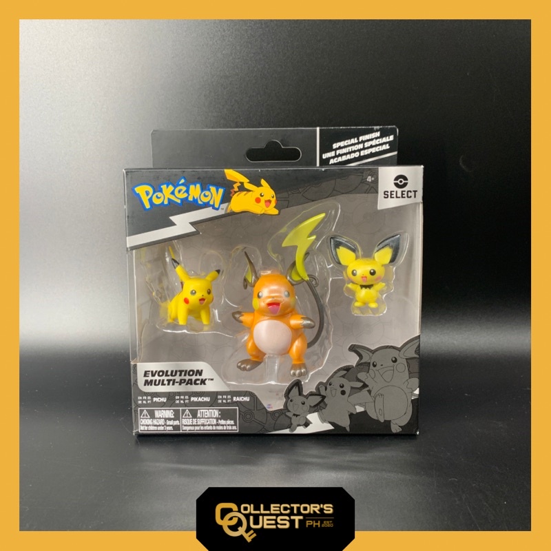 Pokemon Select Evolutions Multi Pack Pichu Pikachu Raichu Pack Figure