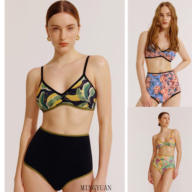 Mingyuan New Vintage Bikini Double Sided Printing High Waist