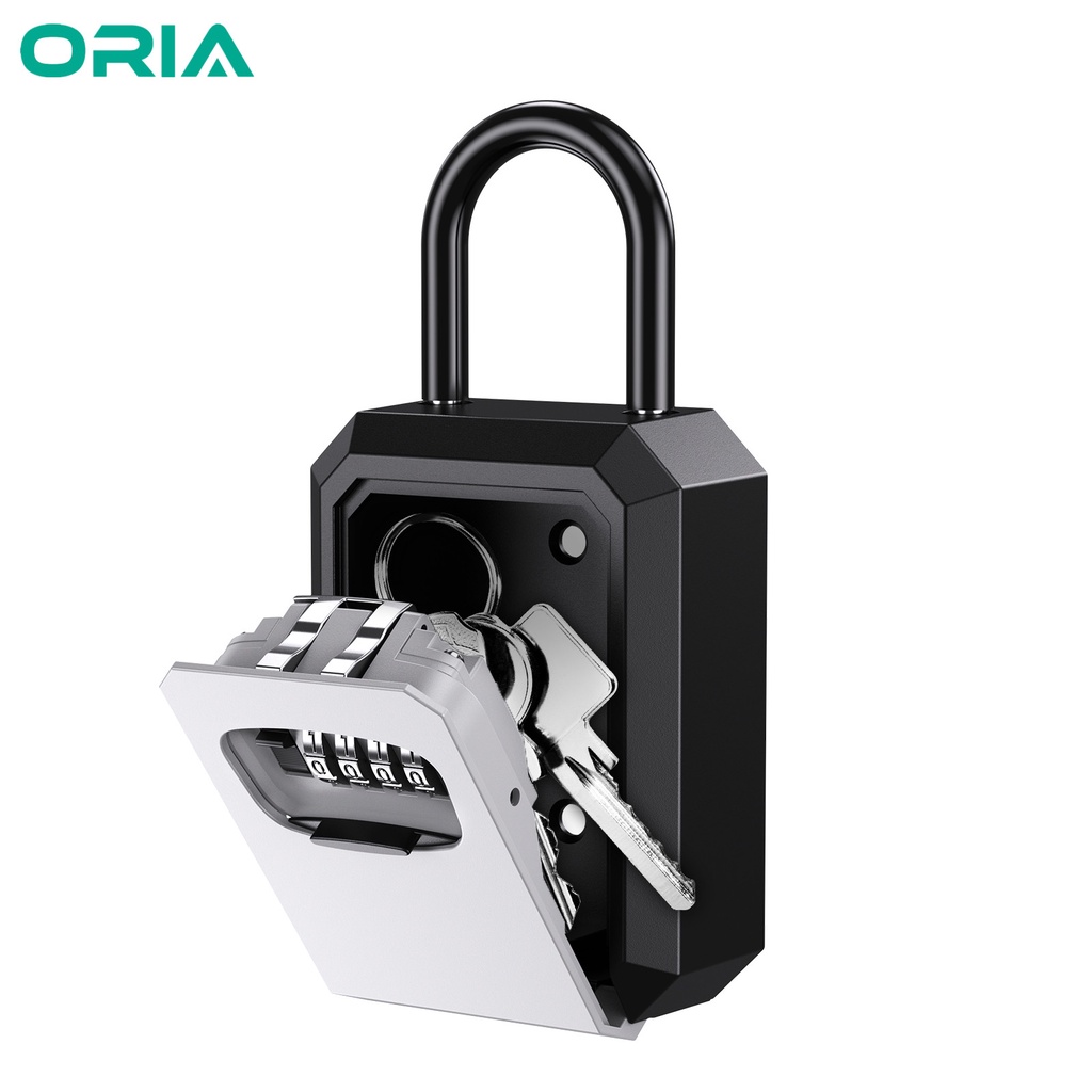 Oria Digit Combination Lock Box Hanging Wall Mounted Keys Storage