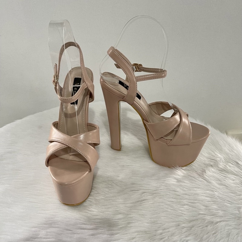 High Heels Elegant Pageant Party High Heels Nude Colour Inches