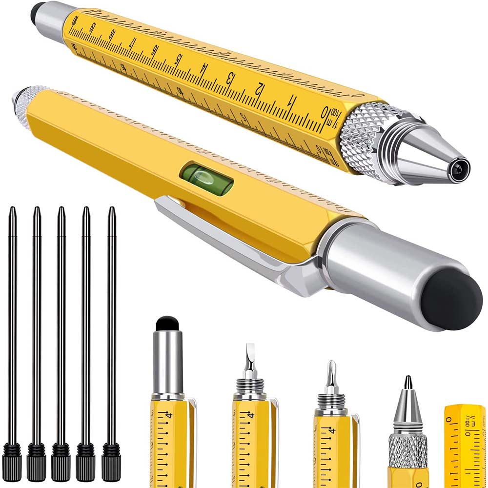 Multifunctional In Screwdriver Level Gauge Scale Pen Tool Pen