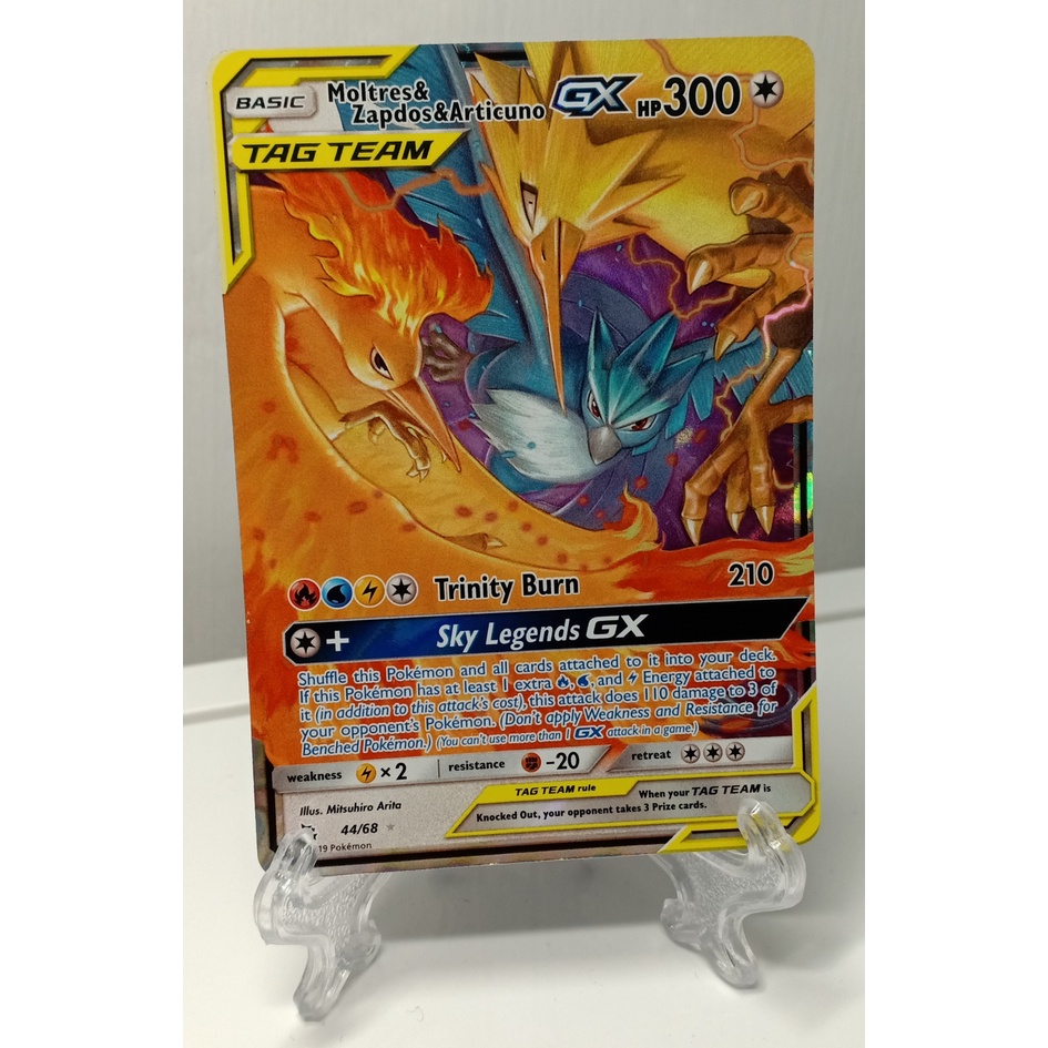 English Version Pokemon Tcg Grade A Moltres Zapdos Articuno Gx