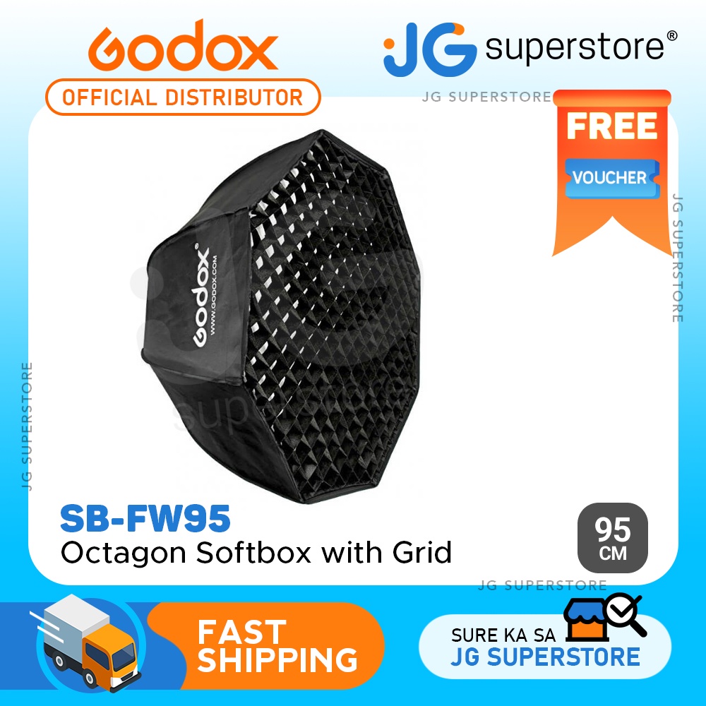 Godox Sb Fw Cm Octagon Softbox Bowens Mount Ring With Grid