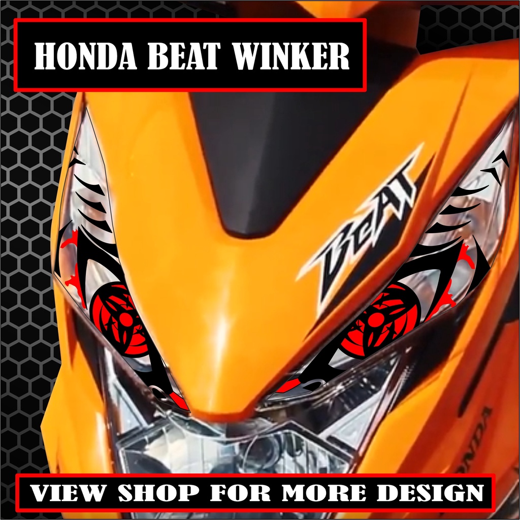 Honda Beat Bloody Sharingan Winker Printed Laminated Shopee Philippines