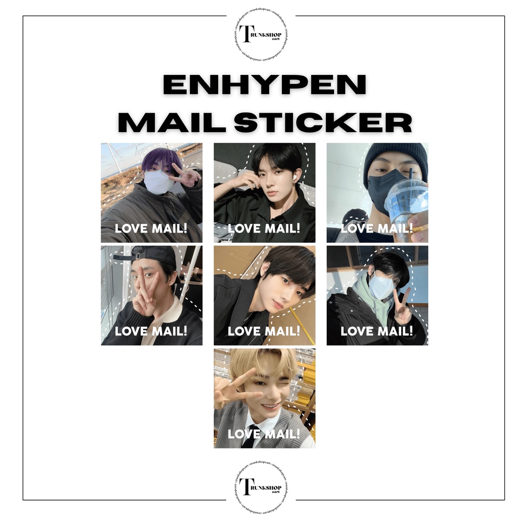 Pcs Enhypen Mail Sticker Kpop Mail Packaging Sticker Shopee