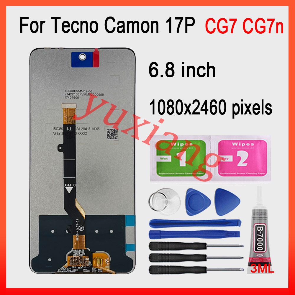 Original For Tecno Camon 16 CE7 CE7j CE9h LCD Camon 17 Pro 17P 18 P 19