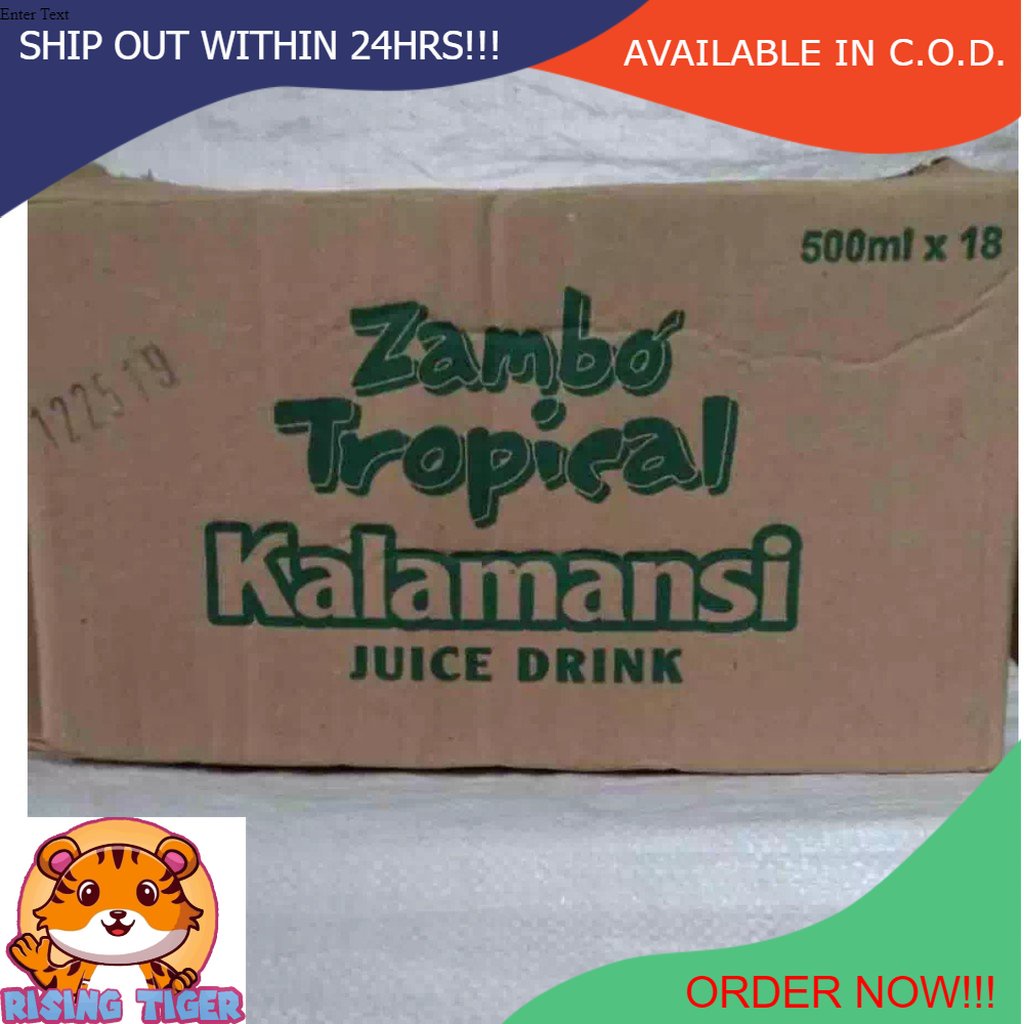 Zambo Tropical Calamansi Juice Drink Sold Per Box 18 Bottles Shopee