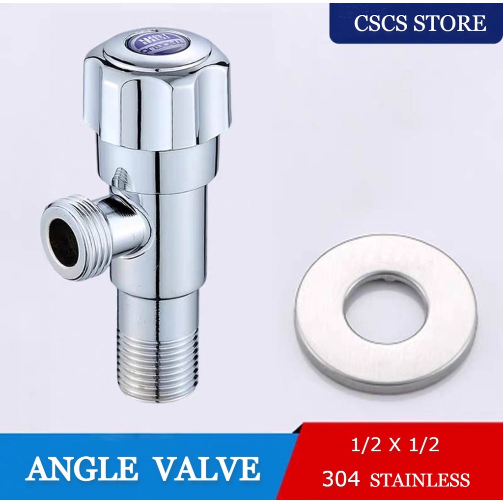 Stainless Steel One Way And Two Way Angle Valve Shopee