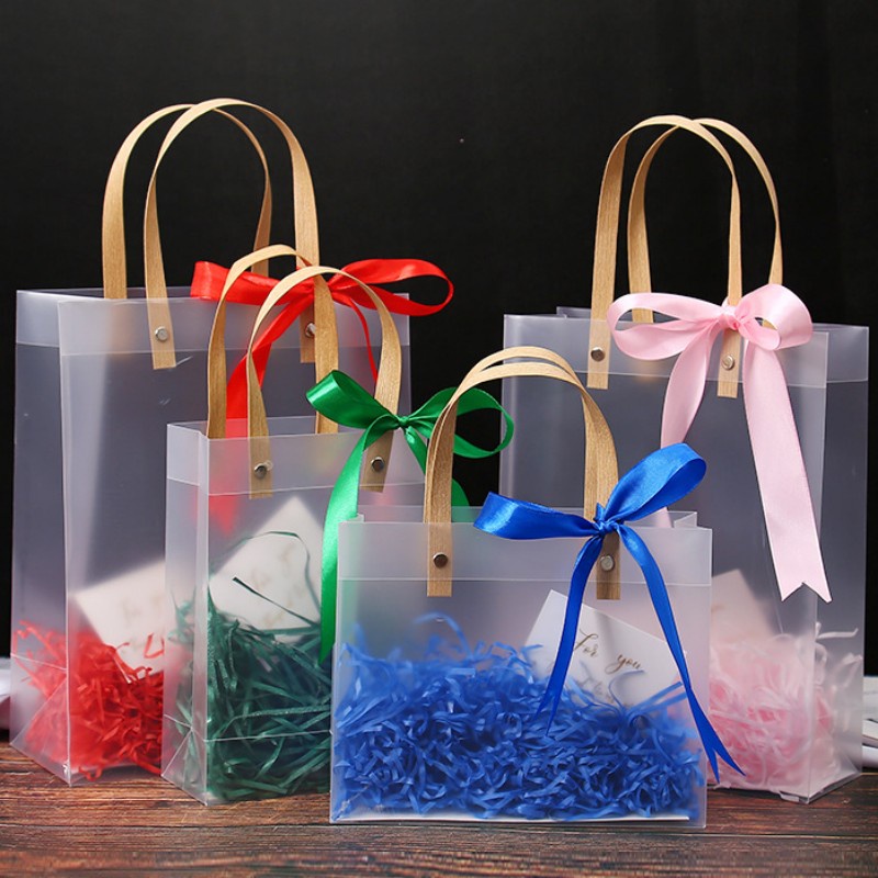 PVC Loot Bag Small Gift BagBbags For Gifts Clear Paper Bag PVC Hand Bag