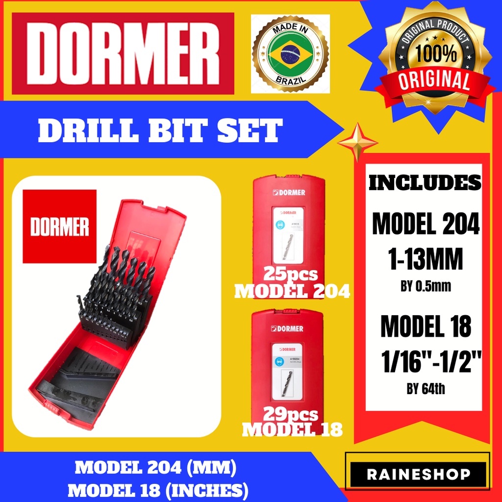 Original Dormer Drill Bit Set Jobber Series Hss Drill Metric Or