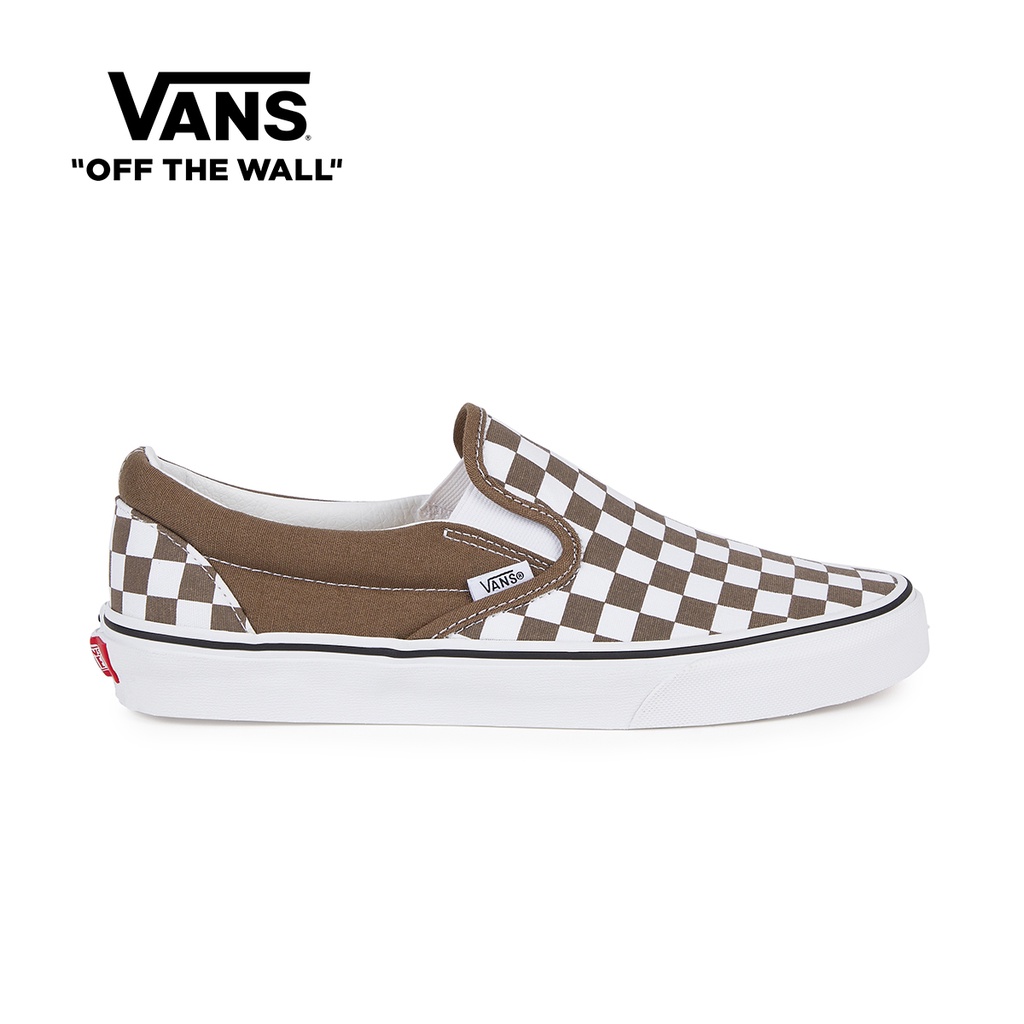 Vans Classics Slip On Color Theory Checkerboard Walnut Sneakers For Men