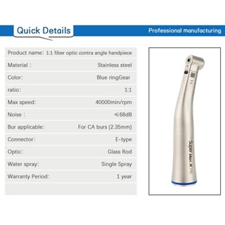 Dental Handpiece Fiber Optical1 1 X25L With Light Contra Angle Slow Low