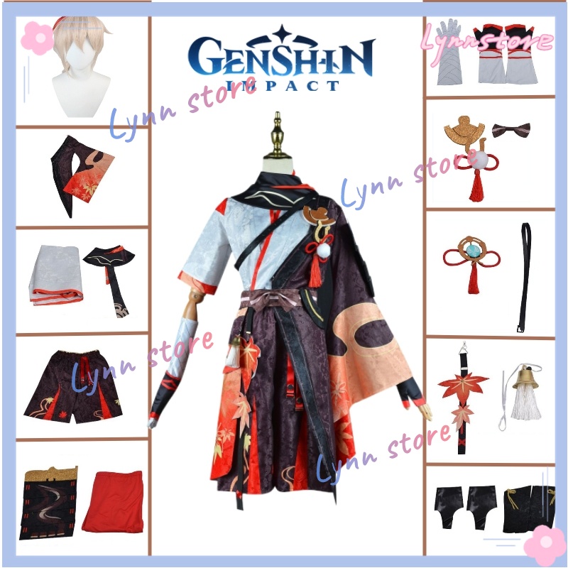 Game Genshin Impact Kaedehara Kazuha Cosplay Costume Handmade Printed