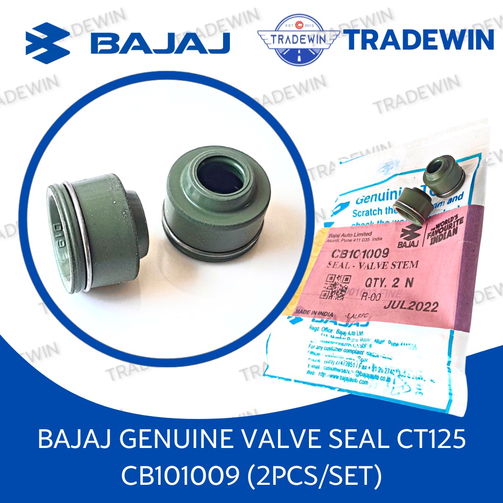 CT125 VALVE SEAL BAJAJ GENUINE 2PCS SET CB101009 Shopee Philippines