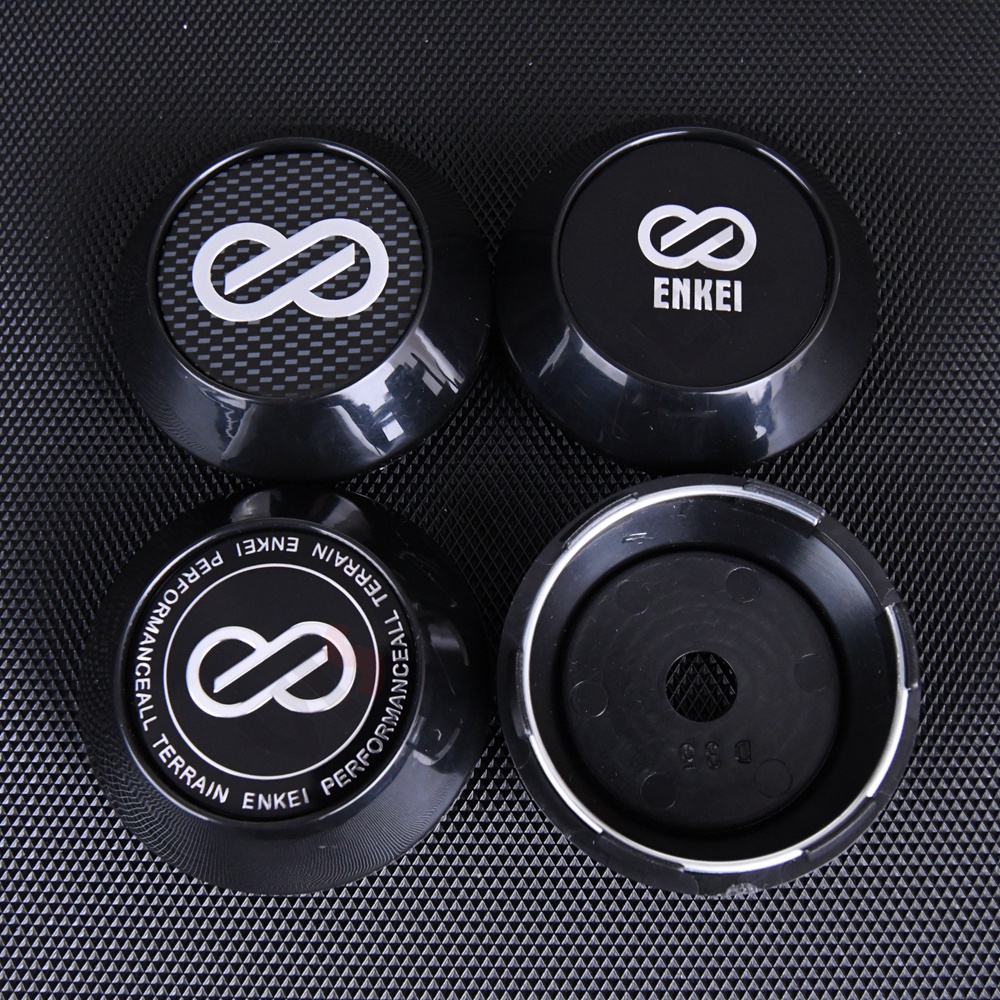 4PCS Clip Diameter 62MM Cap Sport Rim ENKEI Logo Sticker Wheel Center