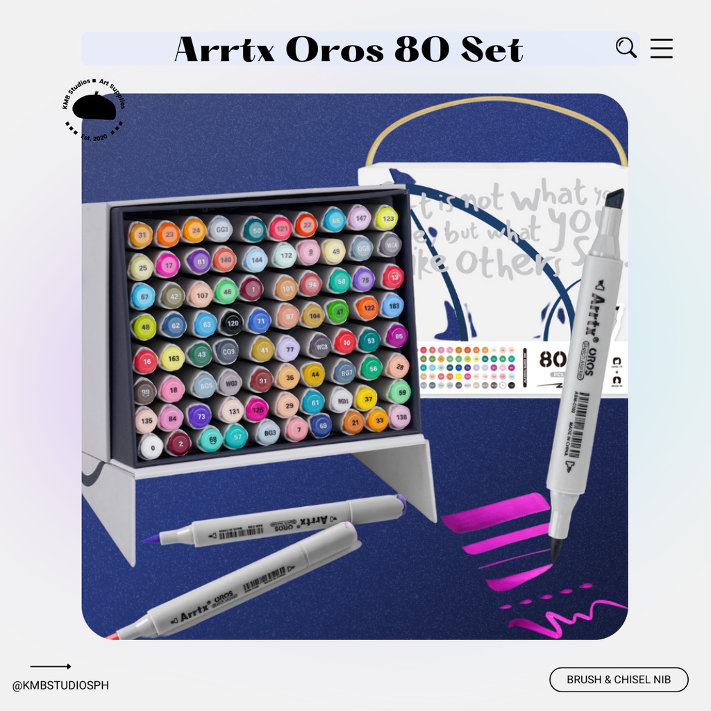 Arrtx Oros Alcohol Markers Set Brush Chisel Nib Shopee Philippines